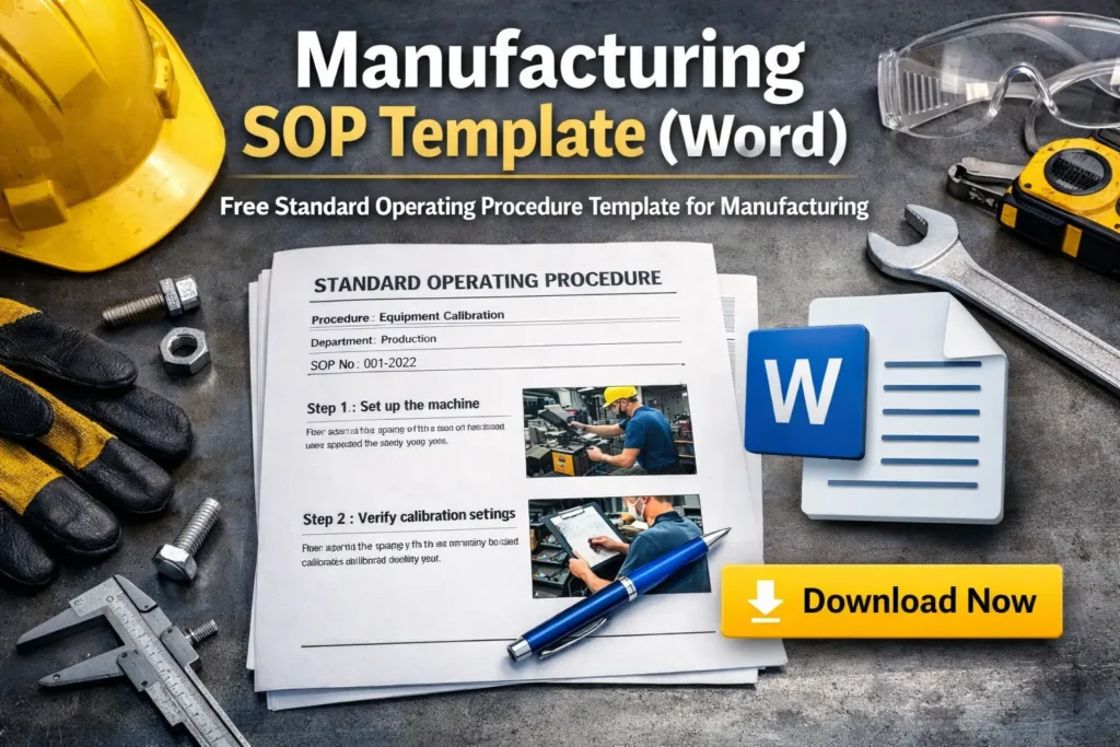 standard operating procedure template