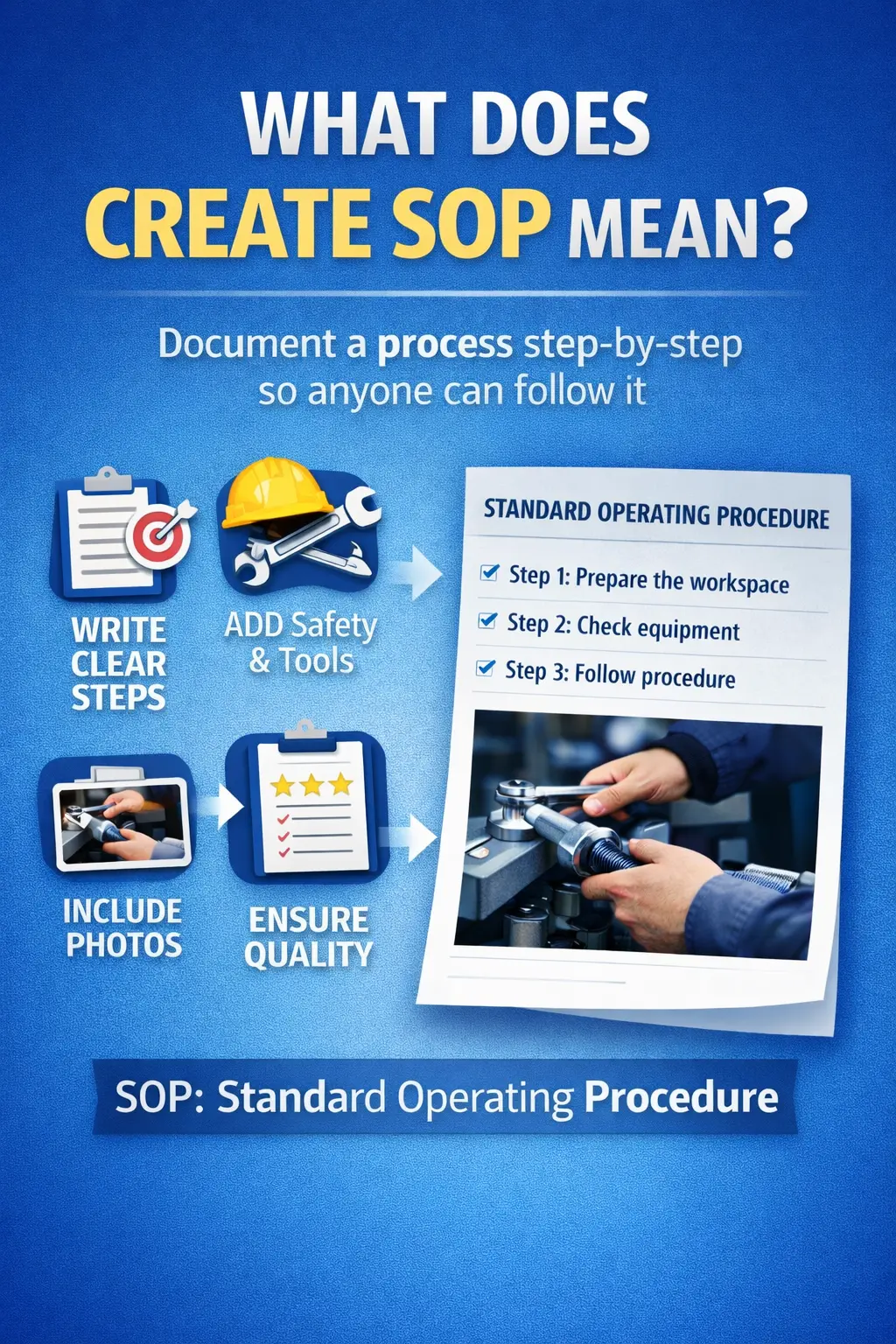 What does Create SOP mean?