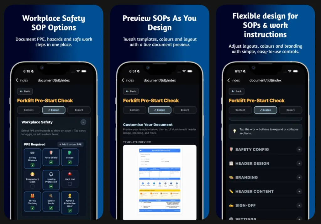 standard operating procedure template