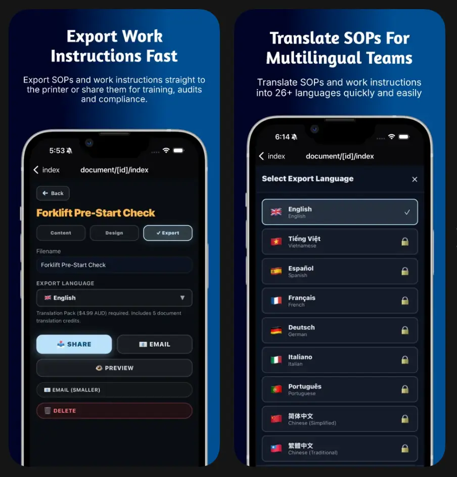 standard operating procedure template